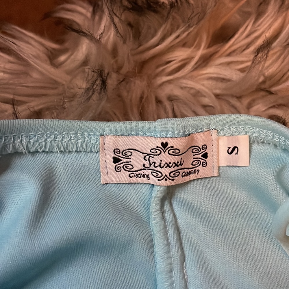 Light blue floral prom dress - Picture 6 of 9